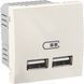 Механизм USB розетка 2,1A Слоновая кость MGU3.418.25 UNICA Schneider, 7936, Слоновая кость