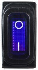 KCD3-101NW BL/B 220V Перемикач 1 клав. вологозах. синій з підсвічуванням
