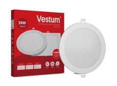 Круглий світлодіодний врізний світильник Vestum 24W 6000K 220V 1-VS-5106, 1-VS-5106, 6000