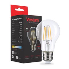 Світлодіодна філаментна лампа Vestum А60 Е27 5,5Вт 220V 3000К 1-VS-2102, 3000