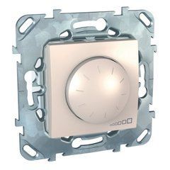 Светорегулятор поворотно-нажимной 2М 1000ВА Слоновая кость MGU5.512.25ZD UNICA Schneider, 8287, Слоновая кость