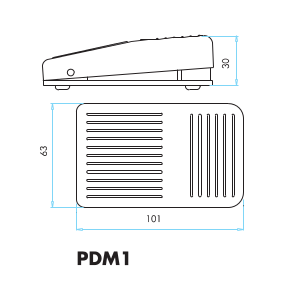 Мини-педаль пластиковая PDM1 (1 НО) EMAS
