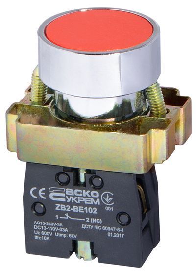 XB2-BA42 Кнопка "Стоп" червона АСКО