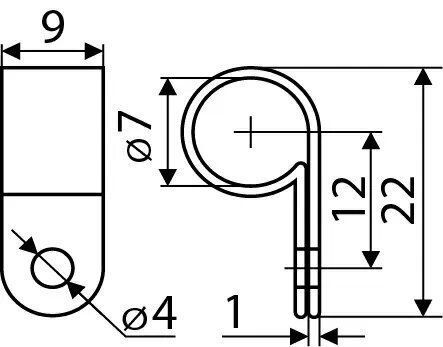 CHS 5/16R Скоба кабельна (100 шт.)