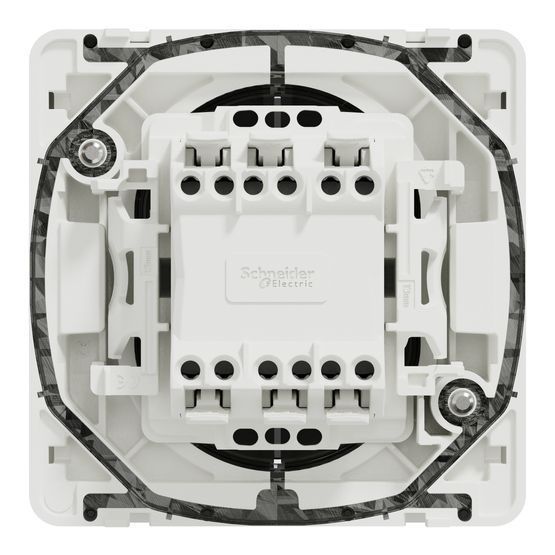 Двухклавишный переключатель IP55 Mureva Styl, сх.6+6 внутренний монтаж белый