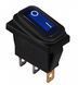 KCD3-101WN BL/B 220V Перемикач 1 клав. вологозах. синій з підсвічуванням