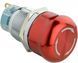 TY 19C-S11/1 кнопка металлическая возвратом поворотом 1NO+1NC