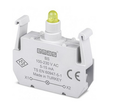 Блок-контакт підсвітки BS з жовтим світлодіодом 100-250 В AC EMAS