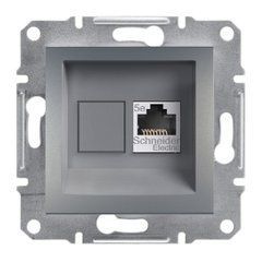 Розетка Компьютерная RJ45 CAT.5E STP Сталь EPH5000162 ASFORA plus Schneider Electric, 10011, Сталь