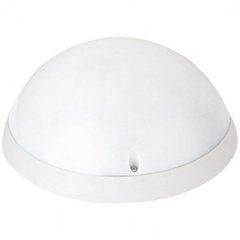 Світильник LED 12W з датчиком руху IP54 антиванд. 6400K білий пластиковий круг, 7191, Ø242,5х106, 400-313-115, 6400