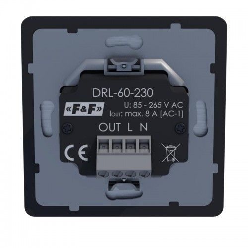 Лазерний датчик руху F&F DRL-60-230-9, 230В, чорний