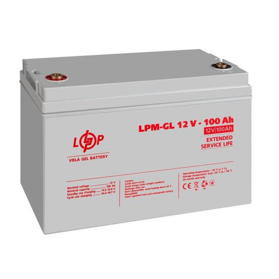 Акумулятор гелевий LPM-GL 12V - 100 Ah LogicPower