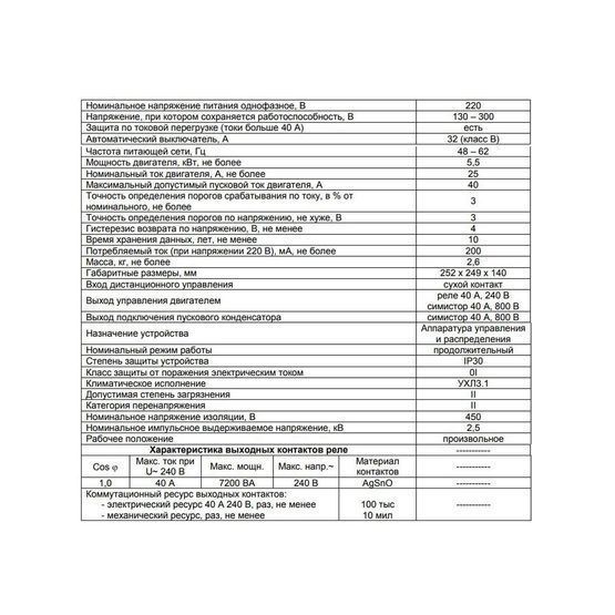 Блок УБЗ-115 управління та захисту 1-ф електродвигунів Новатек,1496