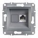 Розетка Компьютерная RJ45 CAT.5E STP Сталь EPH5000162 ASFORA plus Schneider Electric, 10011, Сталь