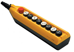 Крановий пульт управління 9-кнопковий, 2 швидоксті (жовто-чорний) PV9E30B4444 EMAS