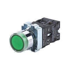 Кнопка керування NP2-BW3365 1НВ+1НЗ зелена AC/DC230В(LED) IP40 Chint