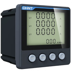 Мультиметр трифазний цифровий PD666-3S3 3×450V 3×*A/5A RS485 LCD 96x96 Chint