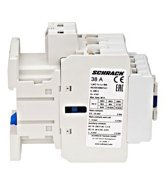 LZDC38B0--, Контактор CUBICO Classic, 3Р 18,5kW 38А 1НО+1НЗ 24В AC Schrack, 24V АС
