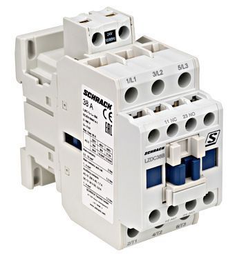 LZDC38B0--, Контактор CUBICO Classic, 3Р 18,5kW 38А 1НО+1НЗ 24В AC Schrack, 24V АС