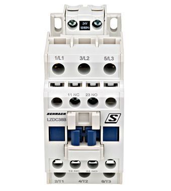 LZDC38B0--, Контактор CUBICO Classic, 3Р 18,5kW 38А 1НО+1НЗ 24В AC Schrack, 24V АС