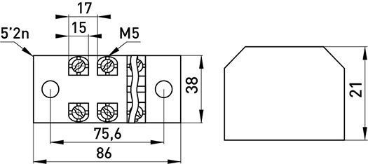 Клеммная колодка защищенная e.tc.protect.45.4, 45А, 4 полюса