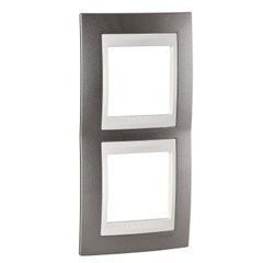 Рамка 2-постовая вертикальная Шампань/Сл. кость MGU6.004V.524 Unica Plus Schneider, 8340, Шампань