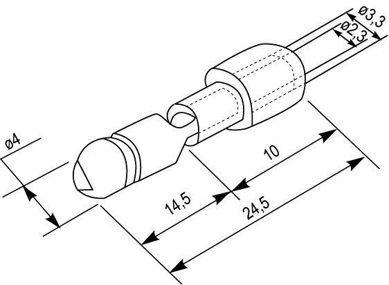 Роз`єм-штекер циліндричний MPD 2-156 'вилка' (100 шт.)