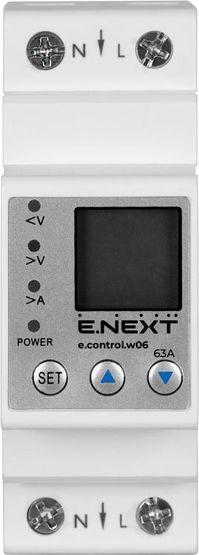 Счетчик однофазный e.control.w06 электронный с функцией защиты и контроля напряжения и тока
