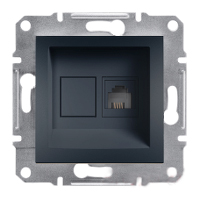 Розетка EPH4100171 телефонная 4 контакта ASFORA Schneider Electric Антрацит, 0811, Антрацит