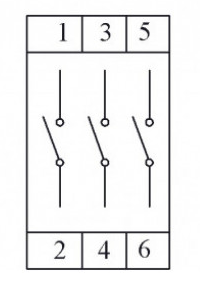 Кулачковий перемикач 3-полюсний ON-OFF (0-1) 16А PSA016AK331S, EMAS