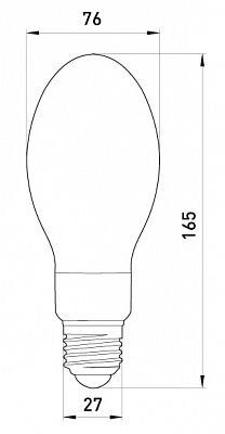 Лампа ртутная высокого давления e.lamp.hpl.e27.125, Е27, 125 Вт, l0460002, 4500