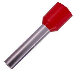 Ізольований наконечник втулковий e.terminal.stand.e6018.red 6,0 кв.мм, червоний, 100шт, Червоний