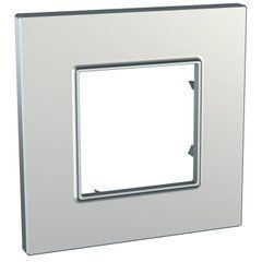 Рамка 1-постова "Срібляста" MGU6.702.55 Unica Quadro Schneider, 8464, Сріблястий