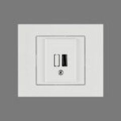 Розетка 1-USB біла GRANO