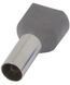 Изолированный наконечник e.terminal.stand.te.2.16.grey (TE16-14 grey) 2x16 кв.мм, серый