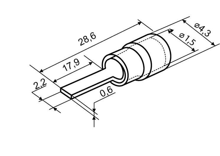 Кабельні наконечники DBV 1.25-18 (100 шт.)