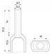 Изолированный наконечник e.terminal.stand.te.2.16.grey (TE16-14 grey) 2x16 кв.мм, серый