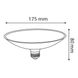 Лампа R-175 SMD LED 15W 4200K Е27 900Lm 160-250V UFO-15 HOROZ, 001-044-0015-060, 4200
