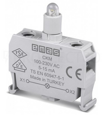 Блок-контакт підсвітки з синім світлодіодом 100-230 В AC CKM, EMAS