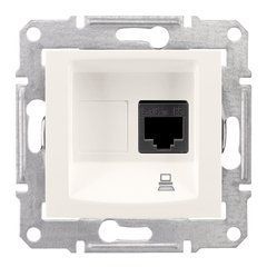 Розетка компьютерная RJ45 cat.5e STP SDN4500123 Слоновая кость Sedna Schneider, 7436, Слоновая кость