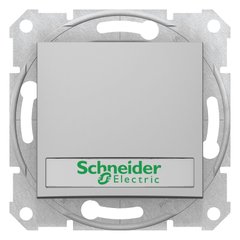 Кнопка з підсвіткою з полем для напису SDN1600360 Алюміній Sedna Schneider, 7286