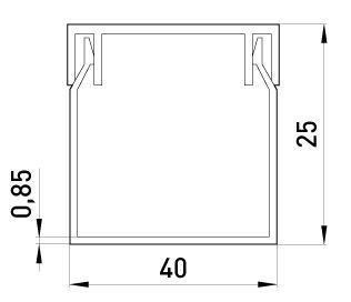 Короб пластиковый e.trunking.stand.40.25, 40х25мм, 2м, 16514