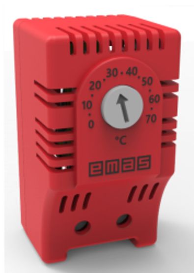 Термостат монтаж на панель ( НЗ Тепло - Красный ) PTM110, EMAS