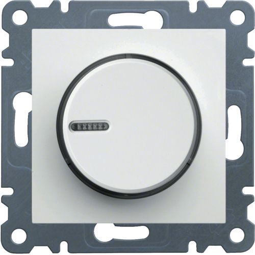 Светорегулятор поворотный Lumina, белый, 60-600Вт Hager