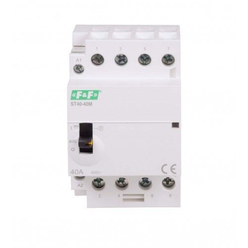 Контактор модульний ST40-40-M, 4NO, 40А F&F