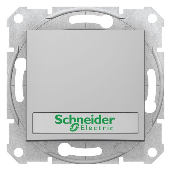 Кнопка с подсветкой с полем для надписи SDN1600360 Алюминий Sedna Schneider, 7286