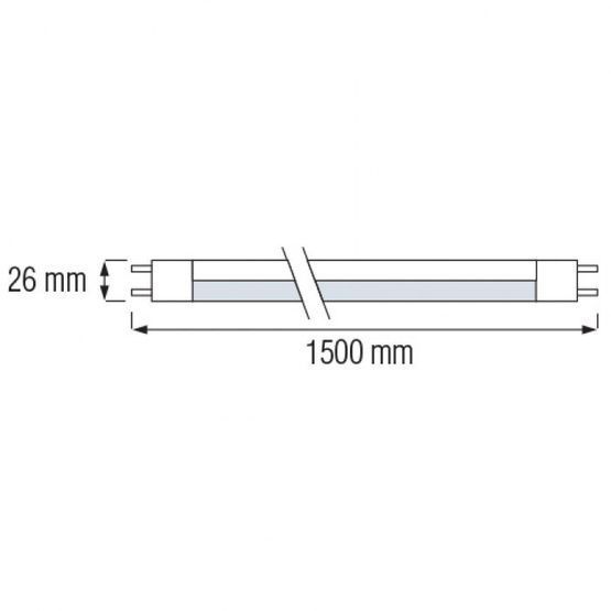Лампа LED TUBE 150см. 24W 6400K G13 HOROZ, 002-001-0024-013, 6400