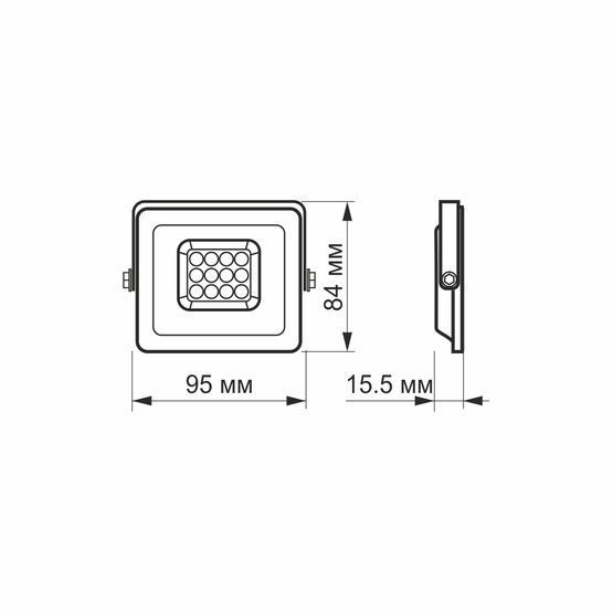 LED прожектор 10W білий 5000K VIDEX, 24248, VL-F2e-105W, 5000
