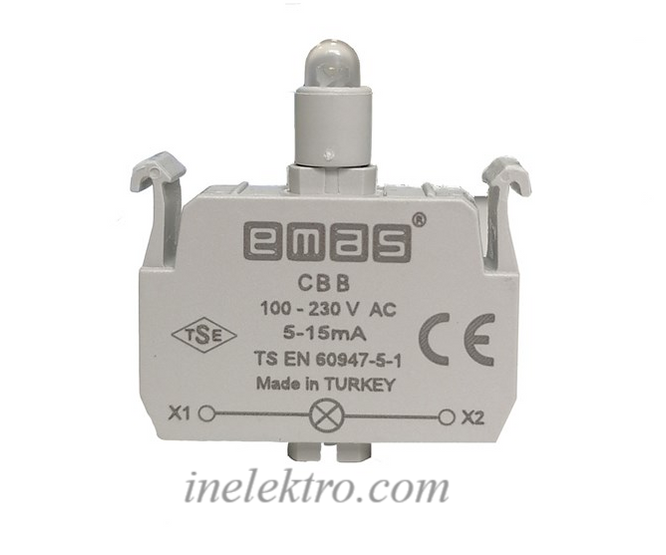 Блок-контакт підсвічування CBB з білим світлодіодом 100-250 В AC EMAS