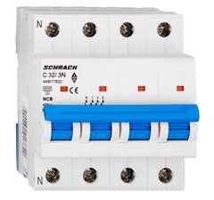 Автоматический выключатель 6кА 3P+N 32А х-ка C Schrack